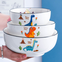 Children Bowl ceramic Foam Noodles Bowl Salad Bowl Cute student Cartoon Large porcelain bowl Home Child large capacity Noodle Bowl