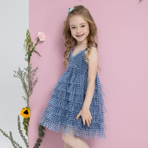 Girls  dresses 2021 new summer clothes female baby puffy yarn fashionable cake skirt childrens super Western princess skirt