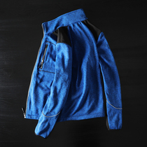 Foreign trade export tail single spring and autumn outdoor sports collar knitted coat original single cut mark cattle tide brand stitching jacket