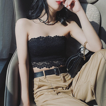 No shoulder strap bra anti-slip and anti-walking light wrap Chest Lace lingerie Women Summer slim Beauty back can be worn outside bra