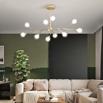 Nordic Magic Bean molecule Living room chandelier Modern simple personality Gold Black study bedroom model room designer
