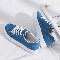 Womens 2021 new Korean edition hundred white shoes with skirt Summer single shoes canvas shoes port wind flat casual board shoes