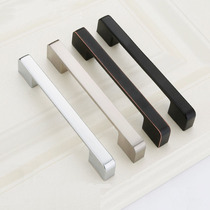 Hole distance 96128160192224256320 American black lengthened handle wardrobe cupboard small handle