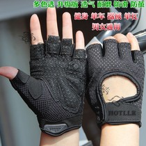 Thin Fitness Half Finger Gloves Single Bar Bike Non-slip Shock Absorbing for Men and Women Riding and Driving Exercise Sport breathable