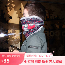 Childrens new unisex accessories knitted pullover wool bib cover European and American warm men and women children solid color scarf junior