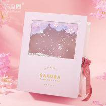 Fangsenyuan gift box cherry blossom pink romantic Net Red send girlfriend wife transparent creative gift packaging box