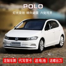Volkswagen POLO sedan six-kai shock-proof steering alloy car model sound and light toy car simulation car model pendulum