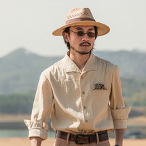 SOARIN Inron retro Naples shirt man Windsor Handsome Business Casual Striped Long Sleeve Shirt