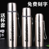 Bullet large capacity thermos cup 304 stainless steel 1L Student kettle Outdoor car travel portable 1000ml