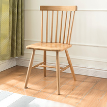 Ushu furniture Original wood oak solid wood chair desk chair coffee chair dining chair office chair Nordic simplicity