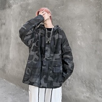 Net red ins Super fire jacket male spring and autumn Korean students loose handsome Hong Kong style couple overwear Tide brand jacket