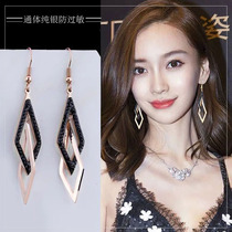 Earrings 2021 new trendy net red personality design sense earrings niche geometric earrings female sterling silver temperament earrings