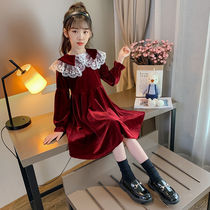 Girls  dresses autumn 2020 new fashionable foreign style childrens Korean princess dress big girl little girl skirt