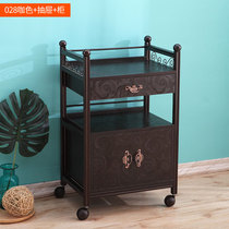 Beauty cart wooden tattoo Workbench small beauty cart wooden barber shop rack three-layer hair salon