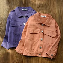 (Broken Yard clear cabin) girl foreign air jacket spring autumn season casual cardiovert children small turning blouses womens big childrens clothes