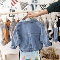Male and female children denim coat Spring and Autumn new childrens coat 2020 foreign baby Korean jacket baby jacket