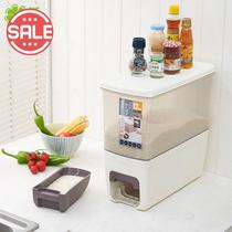 plastic rice storage box bean container cover drawer