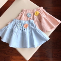70-100 Childrens cotton and linen short skirt summer waist skirt 19 4 30