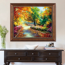 European landscape oil painting cross stitch 2021 new small piece thread embroidery living room bedroom dining room own embroidery hand thread embroidery