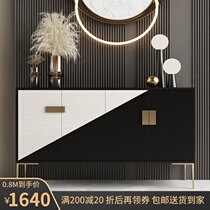 Italian light luxury dining side cabinet Post-modern simple solid wood entrance shoe cabinet Nordic small apartment foyer storage cabinet