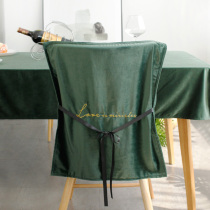 MZao Nordic boutique velvet household universal chair package cloth chair cushion cushion non-slip chair back cover velvet