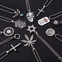 Childrens necklace hanging neck decoration street dance show tide Korean hip hop boy girl pendant hanging ornaments parent-child tide