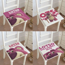 Pink bear cartoon cotton and linen dining chair cushion yellow black gray black and white bag sofa cushion office cushion