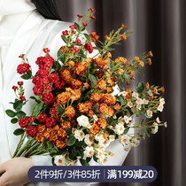 Nordic ins simulation flower small Rose Hand holding fake flower living room decoration room table decoration flower arrangement Bouquet decoration