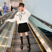 Girls dress autumn childrens navy wind clothes 2022 Spring and Autumn new models in the autumn girls wear the blouse