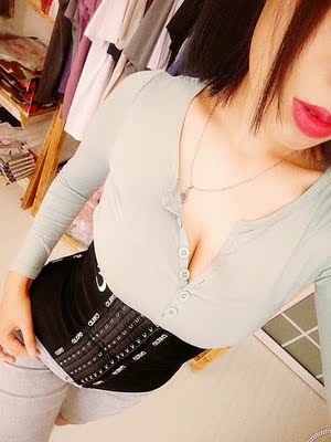 打底女装福利买家秀,深V上衣显身材-福利买家秀