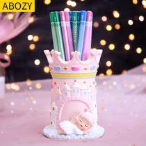 Pen tube soft cute healing department light luxury style boys special network red tremble sound with desktop ornaments girl makeup brush tube