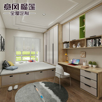 Italian style furniture whole house custom tatami bed wardrobe desk integrated modern simple small apartment furniture customization