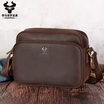 New Multifunction Crossbody Bag for Men Leather Shoulder Mes