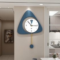 Wall clock light luxury modern simple living room home fashion clock creative decorative art Watch wall hanging clock lamp hanging wall