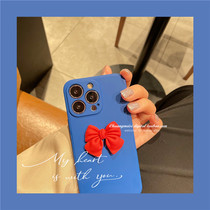 Korean wind ins solid color three-dimensional bow Huawei mate40 niche mate30pro personality women enjoy 20pro all-inclusive enjoy 20se anti-fall 9plus trend smooth