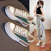 Hong Kong canvas shoes female autumn new breathable small white shoes autumn thick female shoes and in tide students shoes