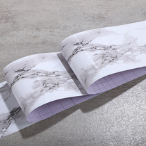 Jazz white fish belly white marble self-adhesive wall sticker waveguide line decorative sticker waterproof waistline floor edge frame sticker