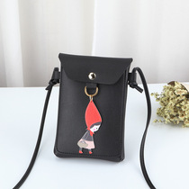 Mobile phone bag female messenger vertical multi-layer soft leather bag bag coin purse female mini cute oblique backpack summer key small