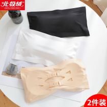 Intraceless underwear female student breast wrap female strapless bra bra bottom anti-light sexy gathering with chest pad