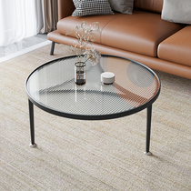 Italy SATE light luxury coffee table small household living room round glass coffee table table balcony small table