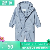 Original single Denmark Mini A Ture children conjoined raincoat for spring and summer windproof and rain-proof jacket for children