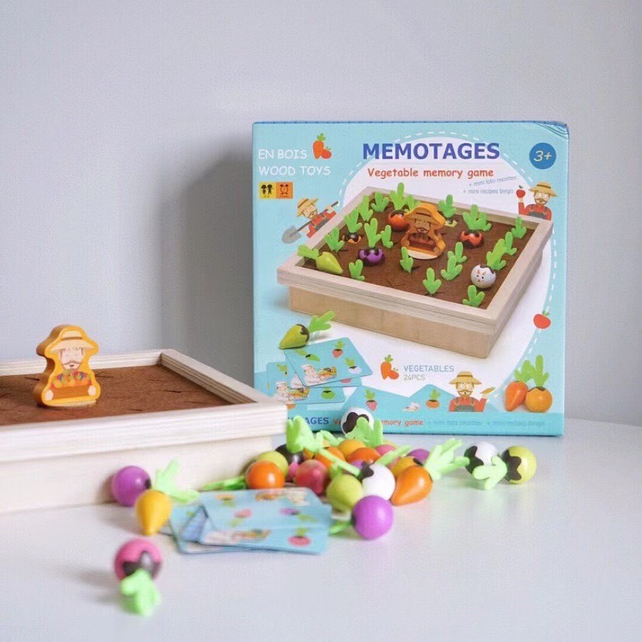 Children's Toy Radish Zhuang Garden Table Tours Memory Game Focus Observation Force Exercise Hands-on Plucking radish Logic Thinking-Taobao