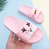 Summer Cartoon Small Deer Children Slippers for boys and girls Home Indoor cool slippers Anti-slip waterproof plastic slippers