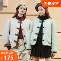 2020 autumn and winter New Bear female imitation cashmere jacket pellet velvet jacket cardigan TTJJ208903N