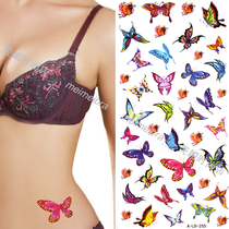 Waterproof Tattoo Sticker Female Colorful Insect YM348 Small Butterfly Tang Dynasty Wind forehead patch with finger small picture