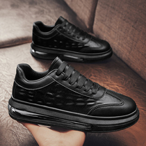 2021 new trend casual crocodile leather shoes Joker air cushion increased board shoes small white trendy shoes men Korean autumn