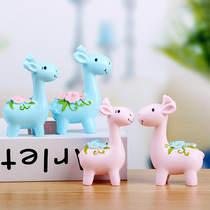 Home decoration mini ornaments resin crafts giraffe home shelf bedroom desktop decoration creativity
