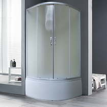 Shower room Integral simple arc fan bath room with bottom basin Tempered glass bath room integrated household bath