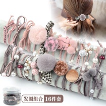 Head rope female Korean cute ins simple personality ponytail tie hair rubber band hair rope headdress Hairband leather band