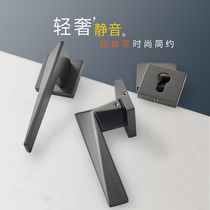 Designer door lock room bedroom lock modern simple Nordic solid wood room door lock door lock handle bathroom lock